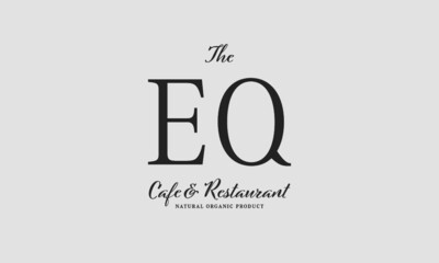 cafe restaurant premade logo initials monogram elegant luxury alphabet