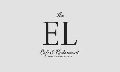 cafe restaurant premade logo initials monogram elegant luxury alphabet