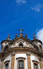 Baroque church in historical city of Ouro Preto, Brazil