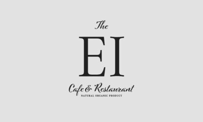 cafe restaurant premade logo initials monogram elegant luxury alphabet