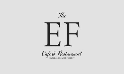 cafe restaurant premade logo initials monogram elegant luxury alphabet