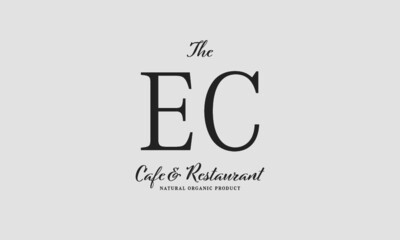 cafe restaurant premade logo initials monogram elegant luxury alphabet
