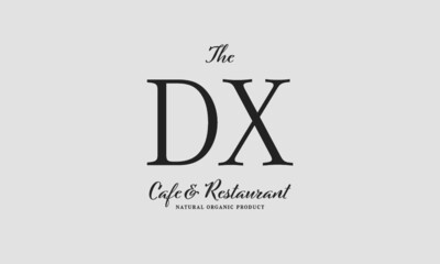 Fototapeta premium cafe restaurant premade logo initials monogram elegant luxury alphabet