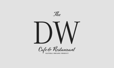 cafe restaurant premade logo initials monogram elegant luxury alphabet