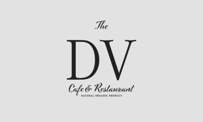 cafe restaurant premade logo initials monogram elegant luxury alphabet