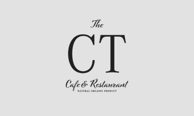 cafe restaurant premade logo initials monogram elegant luxury alphabet