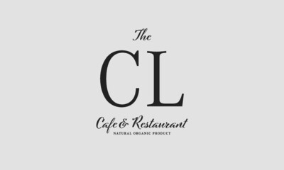 cafe restaurant premade logo initials monogram elegant luxury alphabet