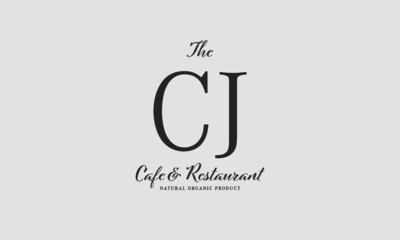 cafe restaurant premade logo initials monogram elegant luxury alphabet