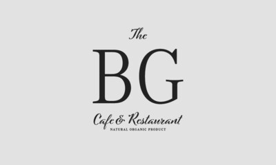 cafe restaurant premade logo initials monogram elegant luxury alphabet