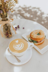 coffee and donut sandwiches
