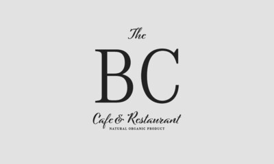 cafe restaurant premade logo initials monogram elegant luxury alphabet