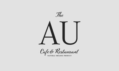 cafe restaurant premade logo initials monogram elegant luxury alphabet