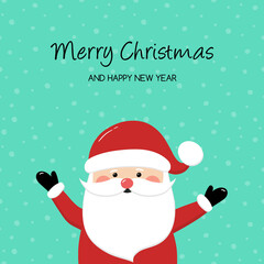 Santa Claus. Christmas card. Vector
