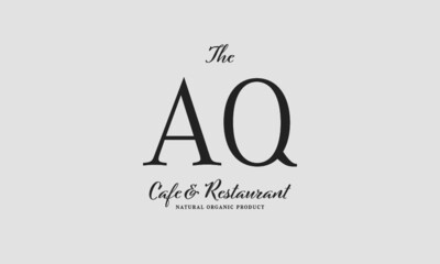 cafe restaurant premade logo initials monogram elegant luxury alphabet