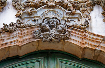 Baroque church ornaments, Ouro Preto, Brazil 