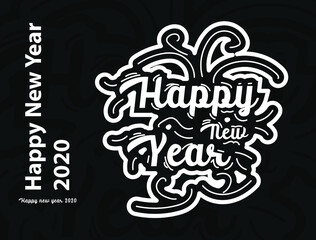 desaign cool writing to celebrate new year 2021