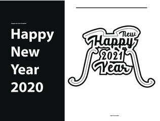 desaign cool writing to celebrate new year 2021