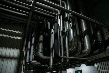 Industrial steel pipes. Pipeline system for delivering components or for heating or ventilation etc