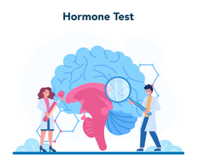 Endocrinologist concept. Thyroid examination. Doctor examine hormone