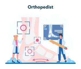 Orthopedics doctor. Idea of joint and bone treatment. Human