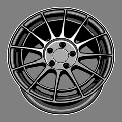 Obraz premium car wheel illustration for conceptual design