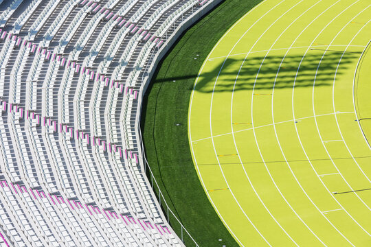 Empty athletics stadium