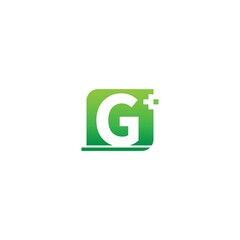 Letter G logo icon with medical cross design