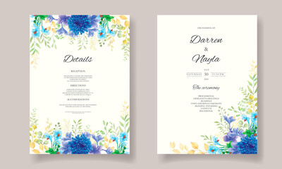 Fototapeta na wymiar Elegant floral wedding invitation card design