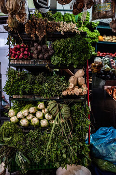Mix of vegetables on a Peruvian market
