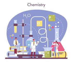 Chemistry science concept. Scientific experiment in the laboratory