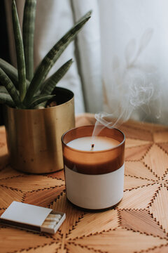 Smoky Candle in Living Room