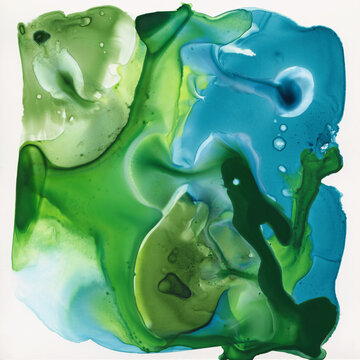 Watercolor and ink abstract background