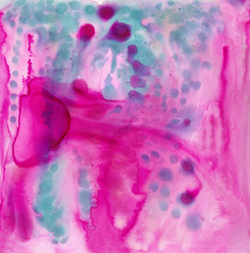 magenta watercolor abstract art
