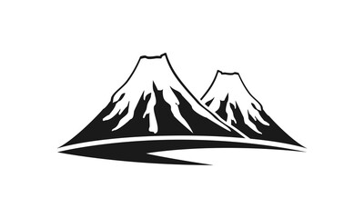 Volcano illustration vector