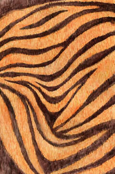 Tiger watercolor pattern