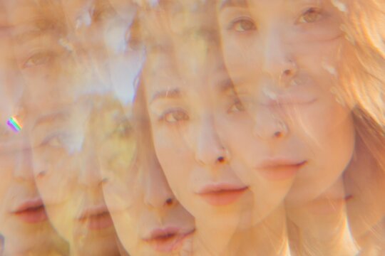 Double exposure portrait