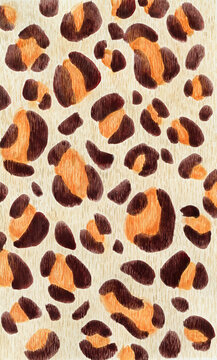 Leopard watercolor pattern
