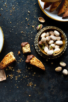 Biscotti and hot chocolate