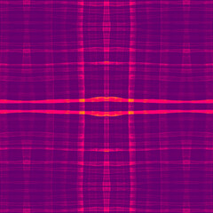 Pink Checks Pattern. Watercolor Picnic Blanket. 