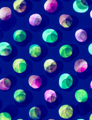 Fototapeta na wymiar Seamless Circles Wallpaper. Colorful Spots 