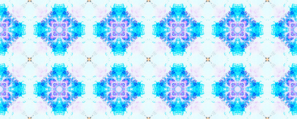 Seamless Water Colour Motif Ethnic Pattern. 