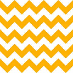Zig zag Halloween pattern. Regular chevron stripes of white and yellow color. Classic zigzag lines abstract geometry background. Seamless texture print. Vector illustration