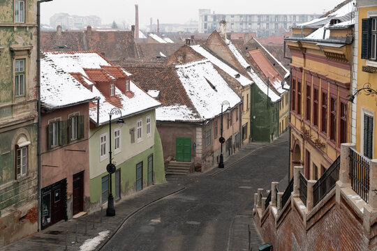 A street of Sibiu, Transylvania, Romania