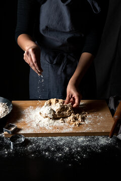 Preparing Fresh Homemade Pasta dough