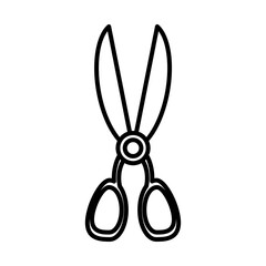 scissors gardening tool line style icon