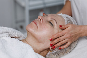 Anti aging treatment for facial skin.