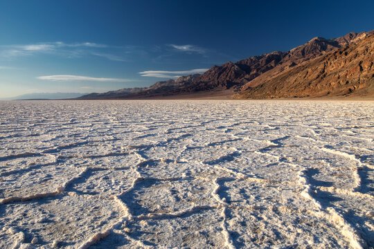 Salty Bottom.against the backdrop of a mountain landscape