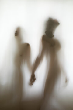 eastetic lines of naked body couple