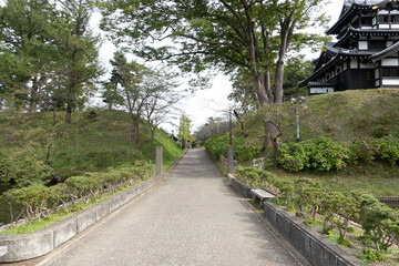 Fototapeta na wymiar 高田城の西の道