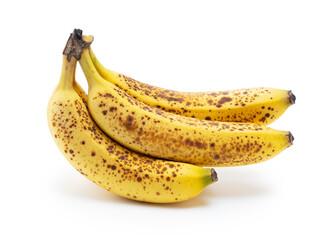 A banana out of a sugar pot placed on a white background